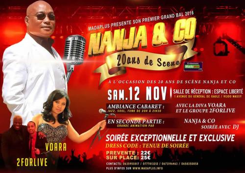 Nanja 20 ans de sc&egrave;ne Paris 12/11/2016